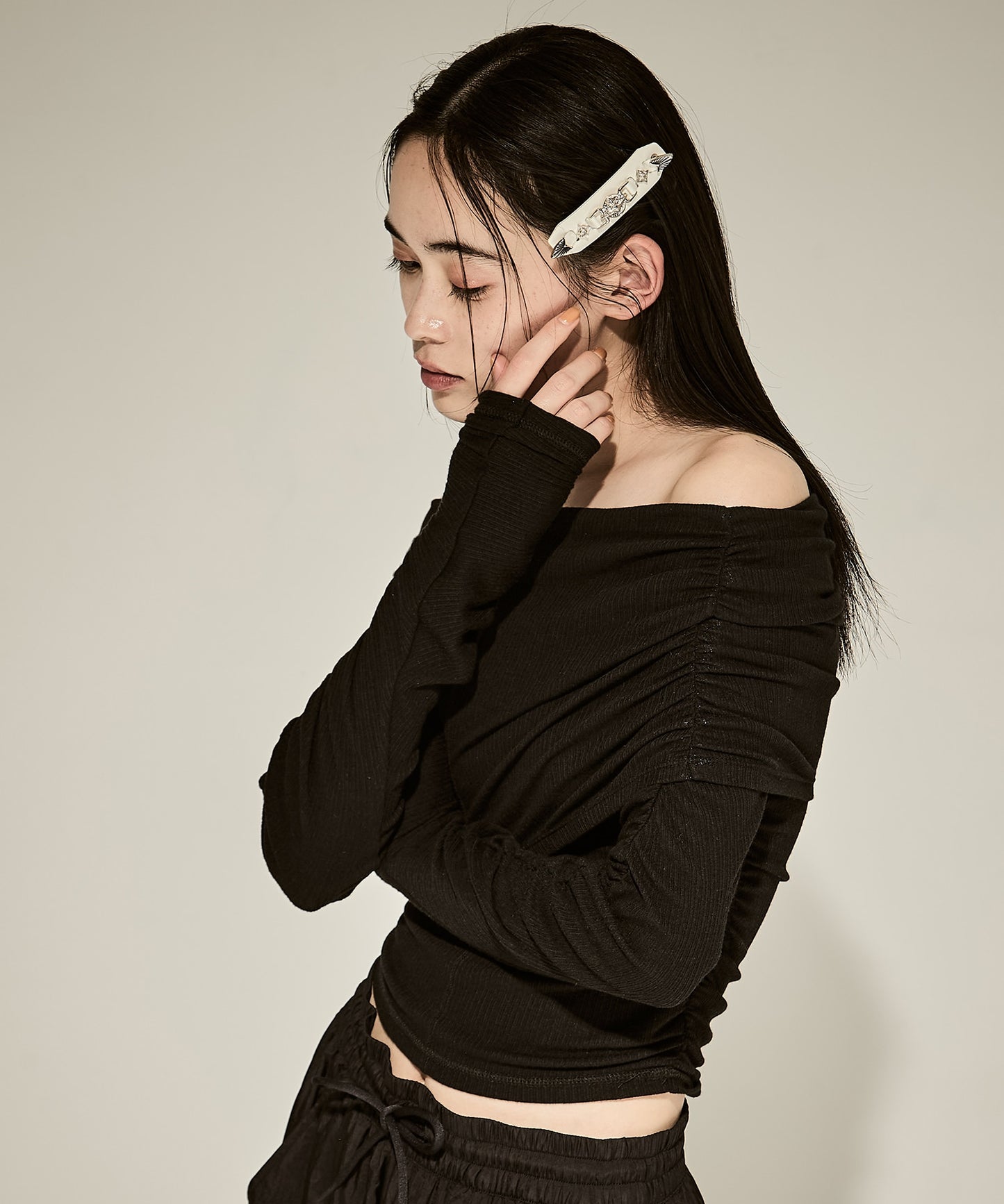 TOGA TOO Metal Leather Barette Mini