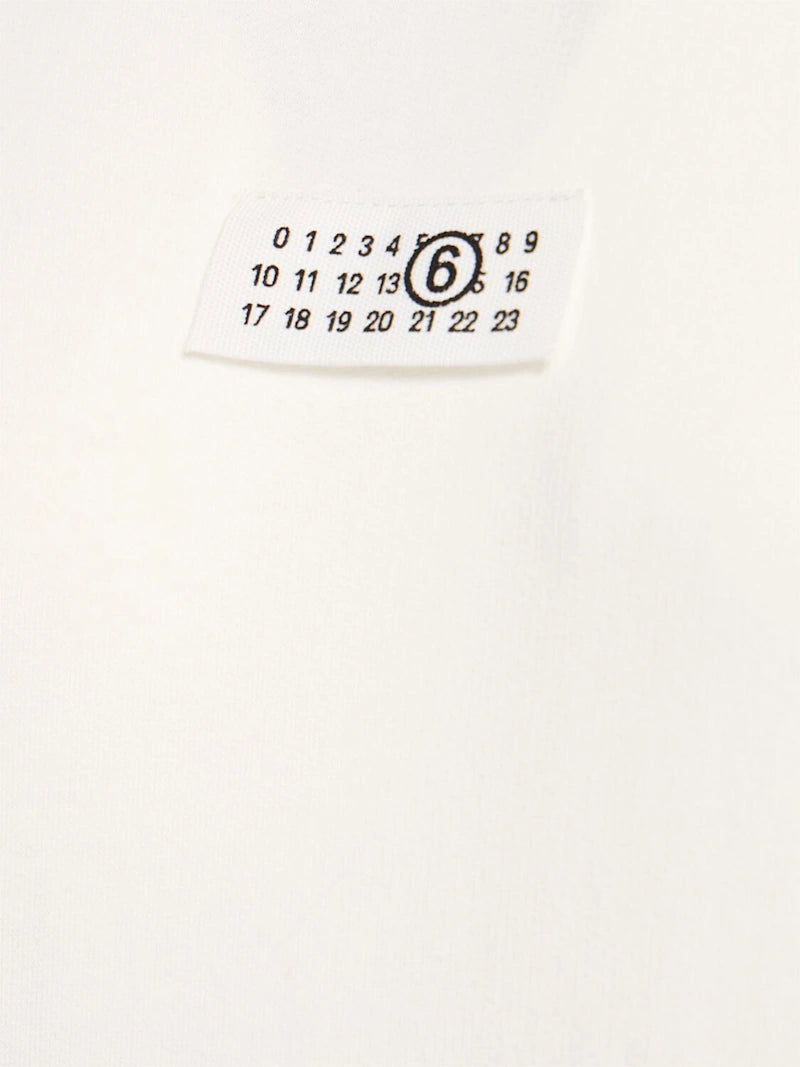 MM6 Maison Margiela Logo unbrushed cotton sweatshirt hoodie