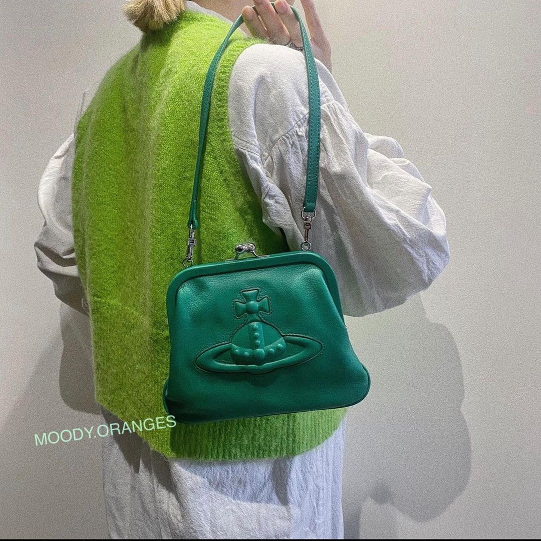Vivienne Westwood Green Chelsea Bag - MOODY ORANGES