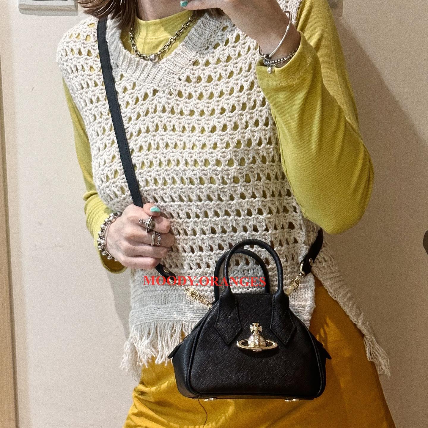 Vivienne Westwood B/G Saffiano Yasmine Bag - MOODY ORANGES