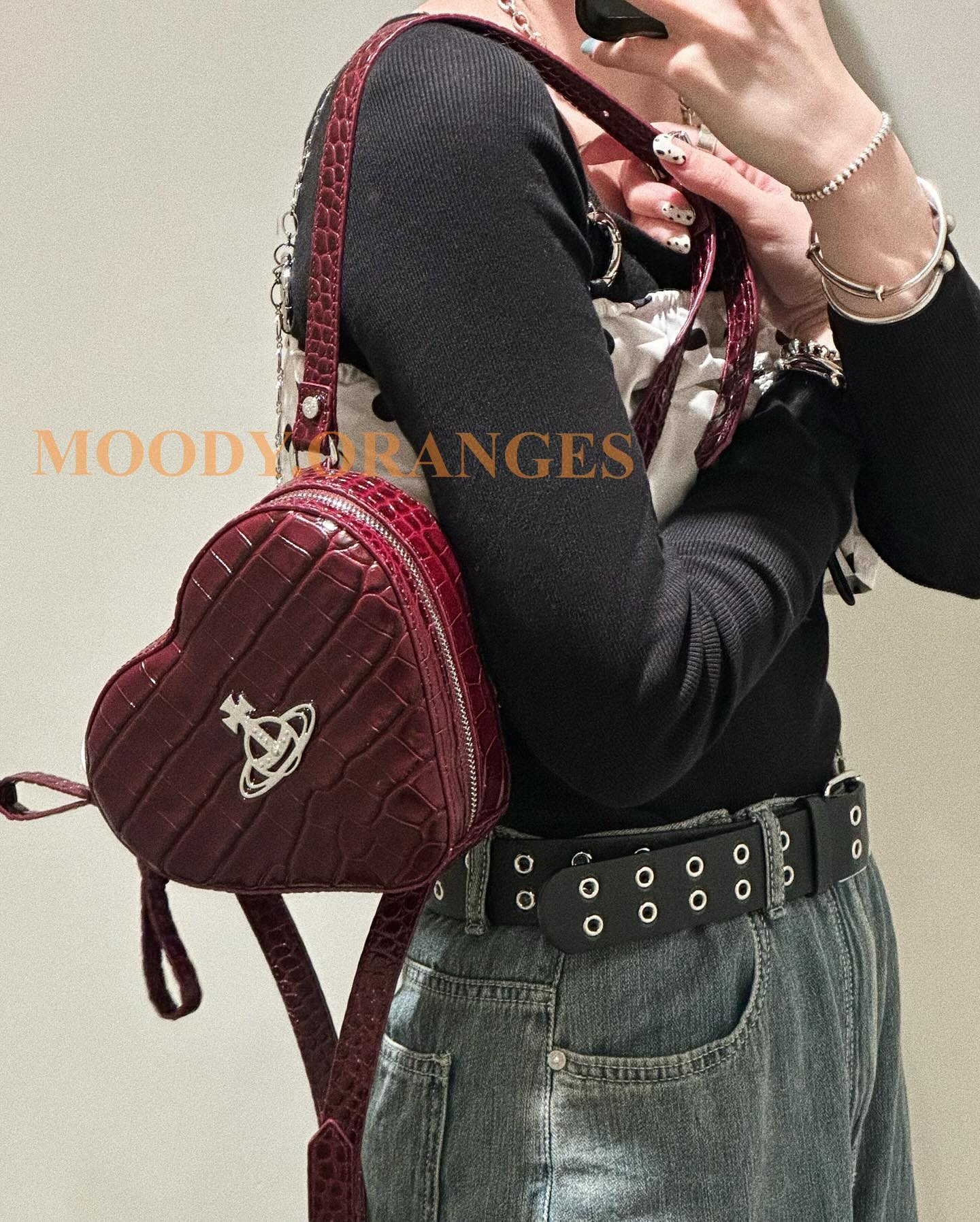 Vivienne Westwood Ella Heart Mini Backpack - MOODY ORANGES