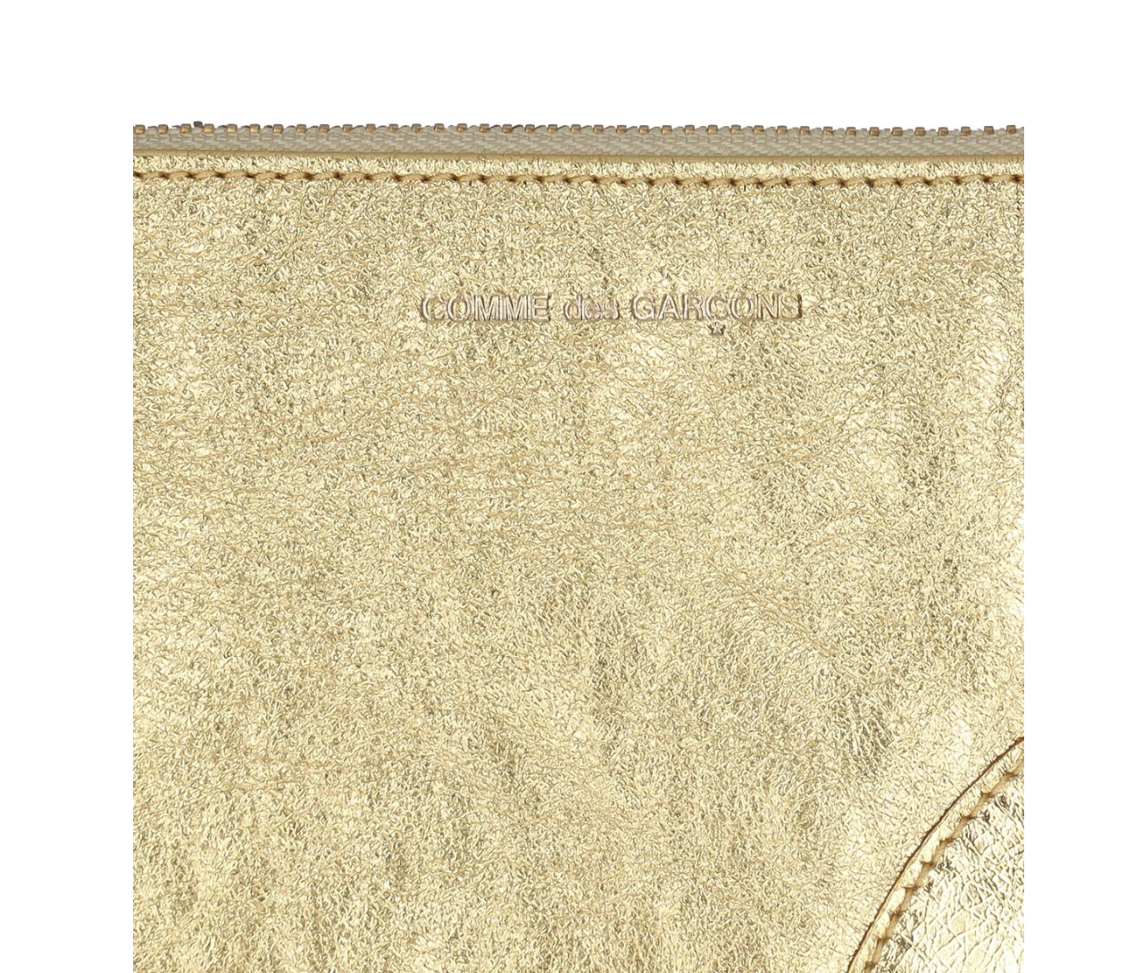 Comme des Garçons Wallet Gold Leather zip wallet - MOODY ORANGES
