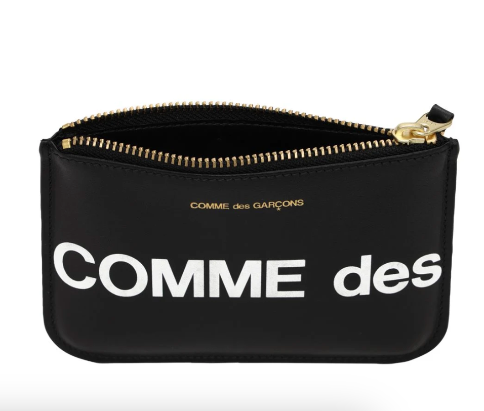 Comme des Garçons Wallet Black Huge logo leather wallet - MOODY ORANGES