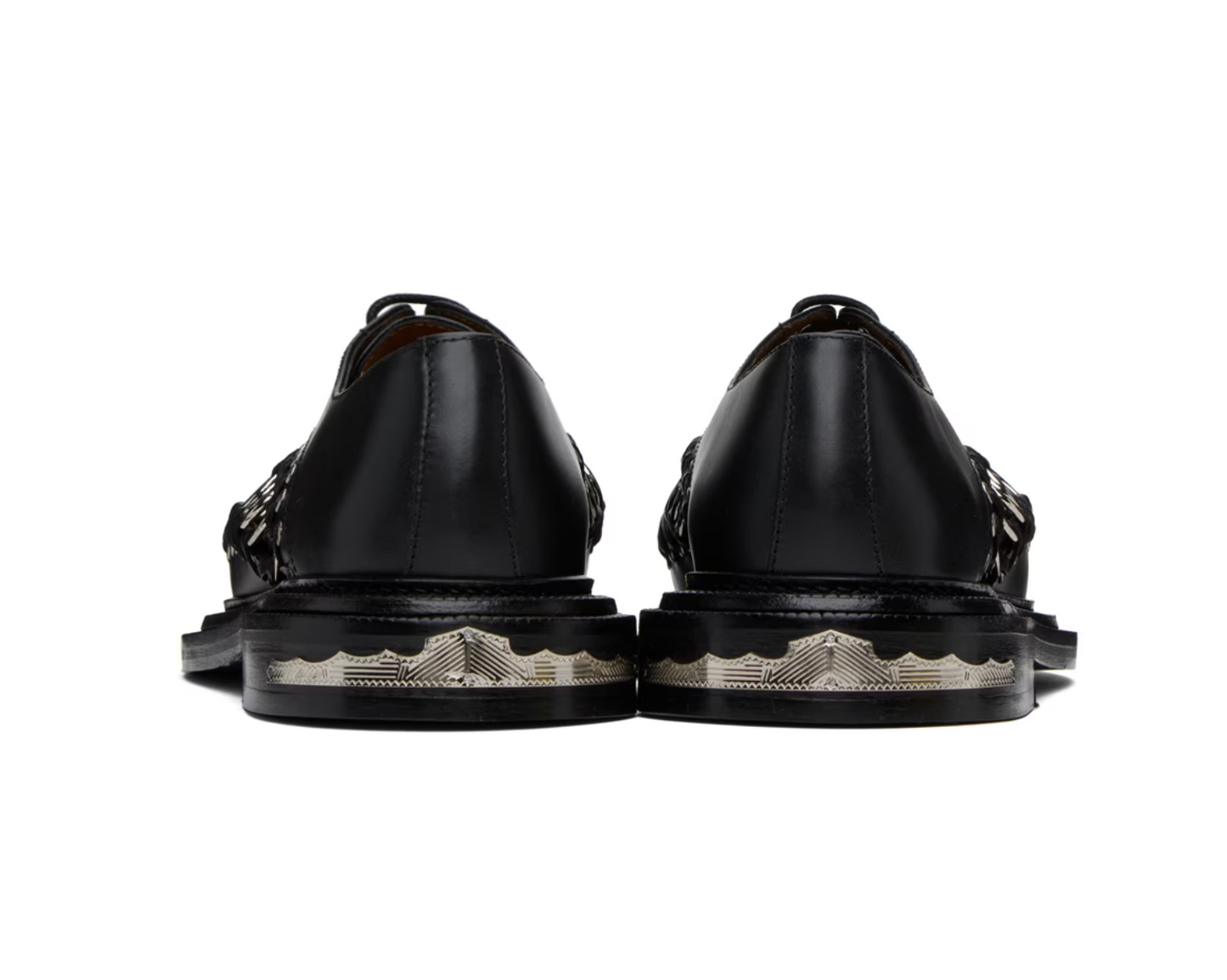Toga Pulla Exclusive Black Derbys Shoes - MOODY ORANGES