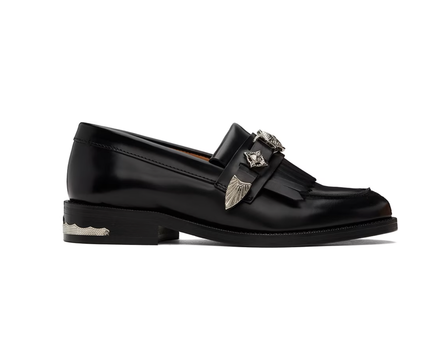 Toga Pulla Black Embellished Loafers - MOODY ORANGES