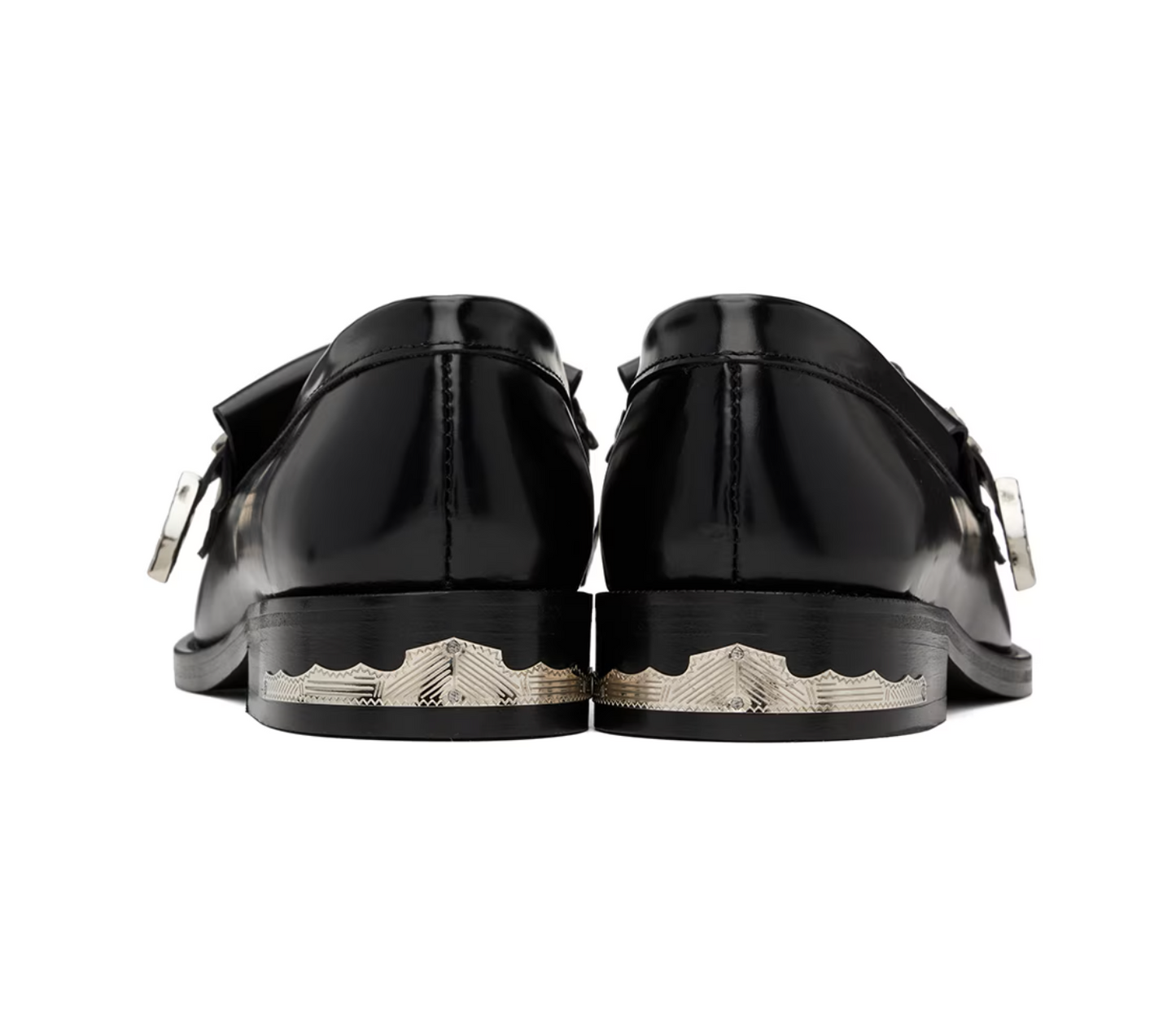 Toga Pulla Black Embellished Loafers - MOODY ORANGES