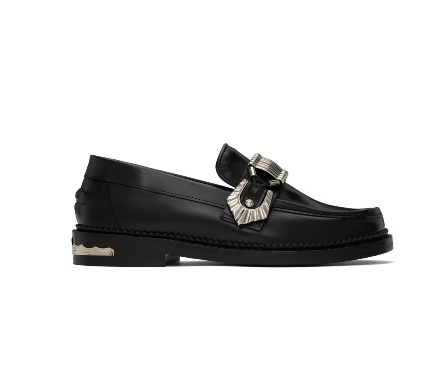 Toga Pulla Exclusive Black Loafers - MOODY ORANGES