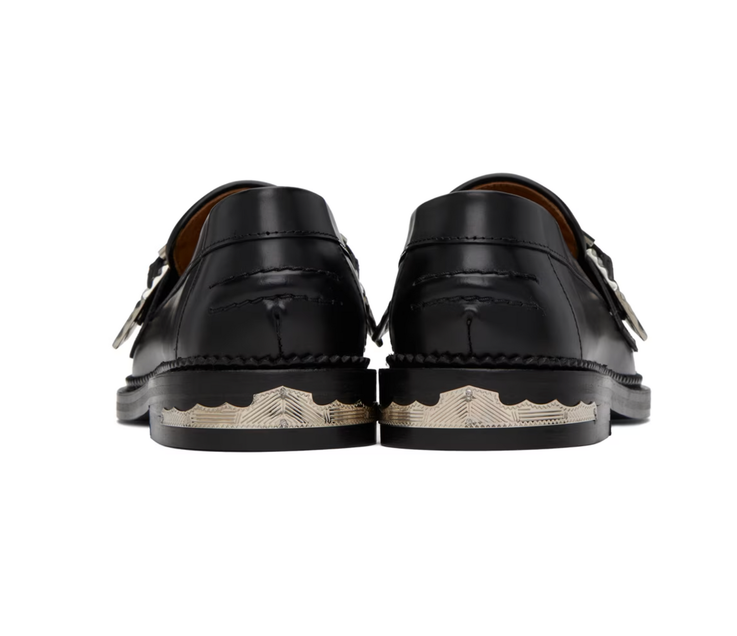 Toga Pulla Exclusive Black Loafers - MOODY ORANGES