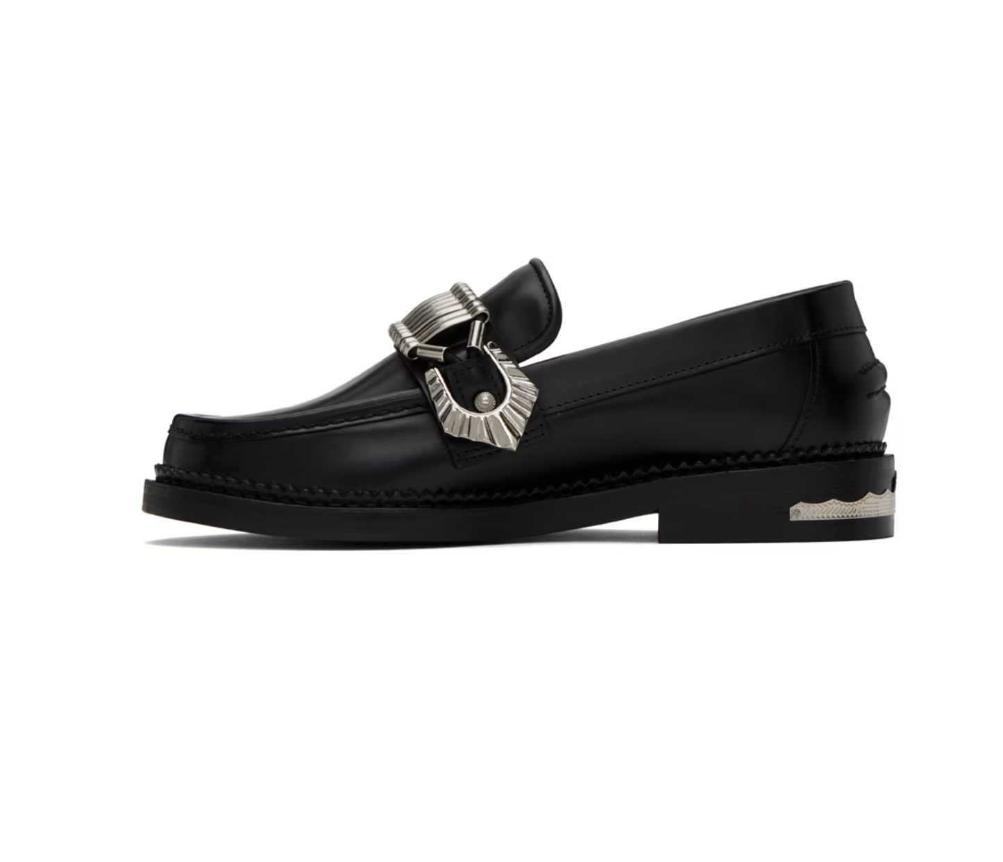 Toga Pulla Exclusive Black Loafers - MOODY ORANGES