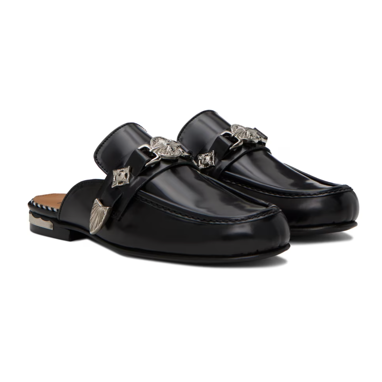 Toga Pulla Exclusive Black Loafers - MOODY ORANGES