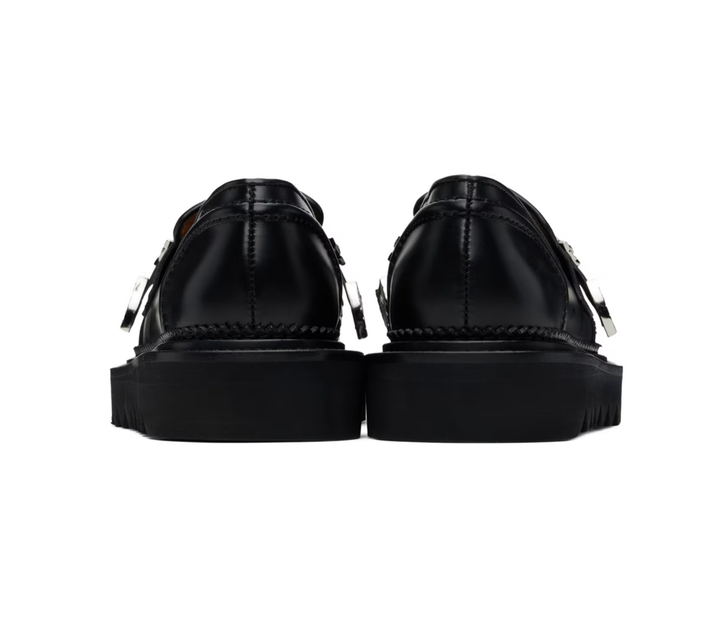 Toga Pulla Black Hardware Loafers - MOODY ORANGES