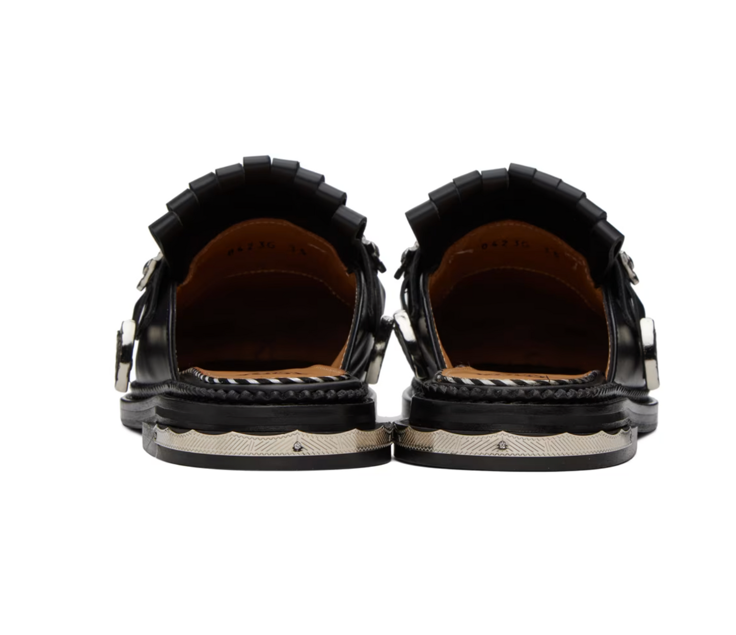 Toga Pulla Black Hard Loafers - MOODY ORANGES