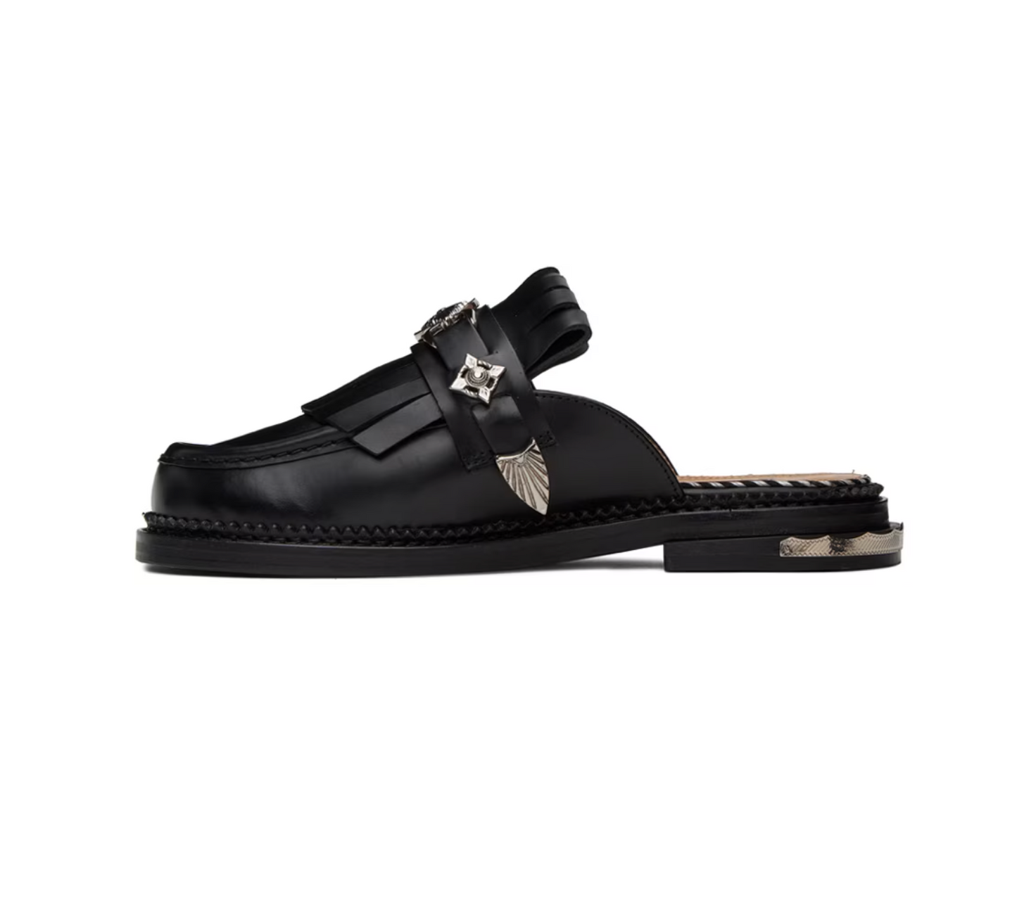 Toga Pulla Black Hard Loafers - MOODY ORANGES