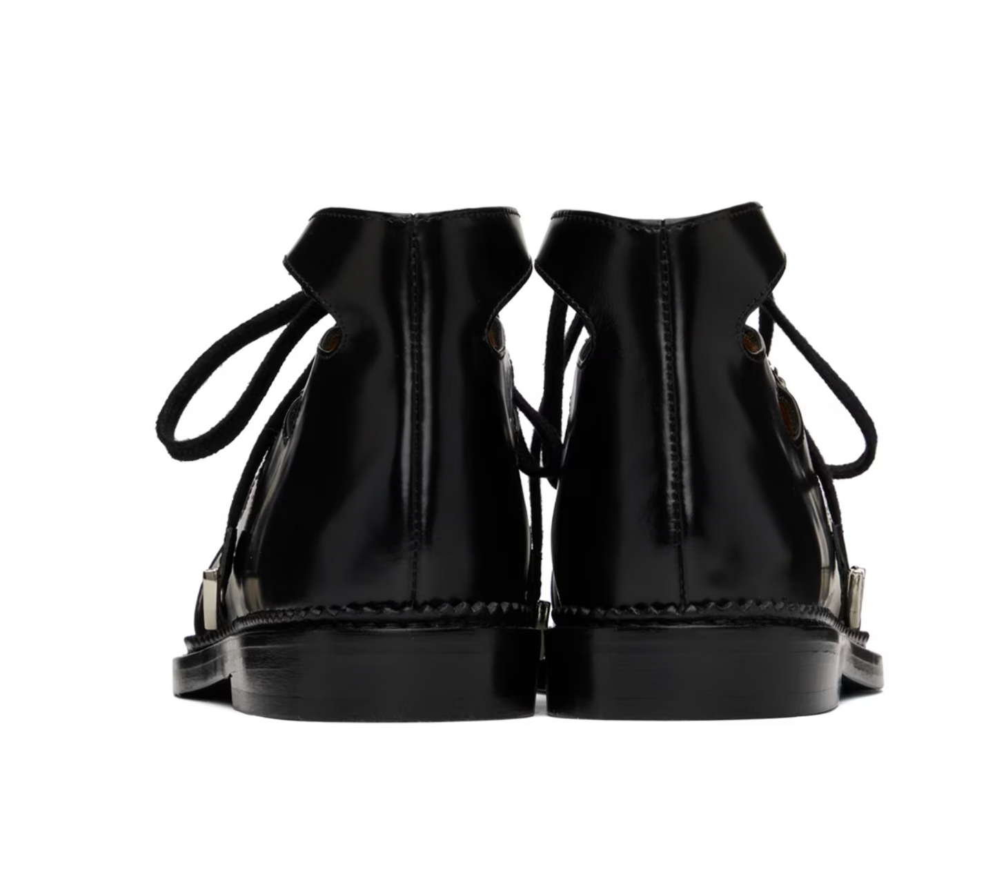 Toga Pulla Black Lace-Up Oxfords - MOODY ORANGES
