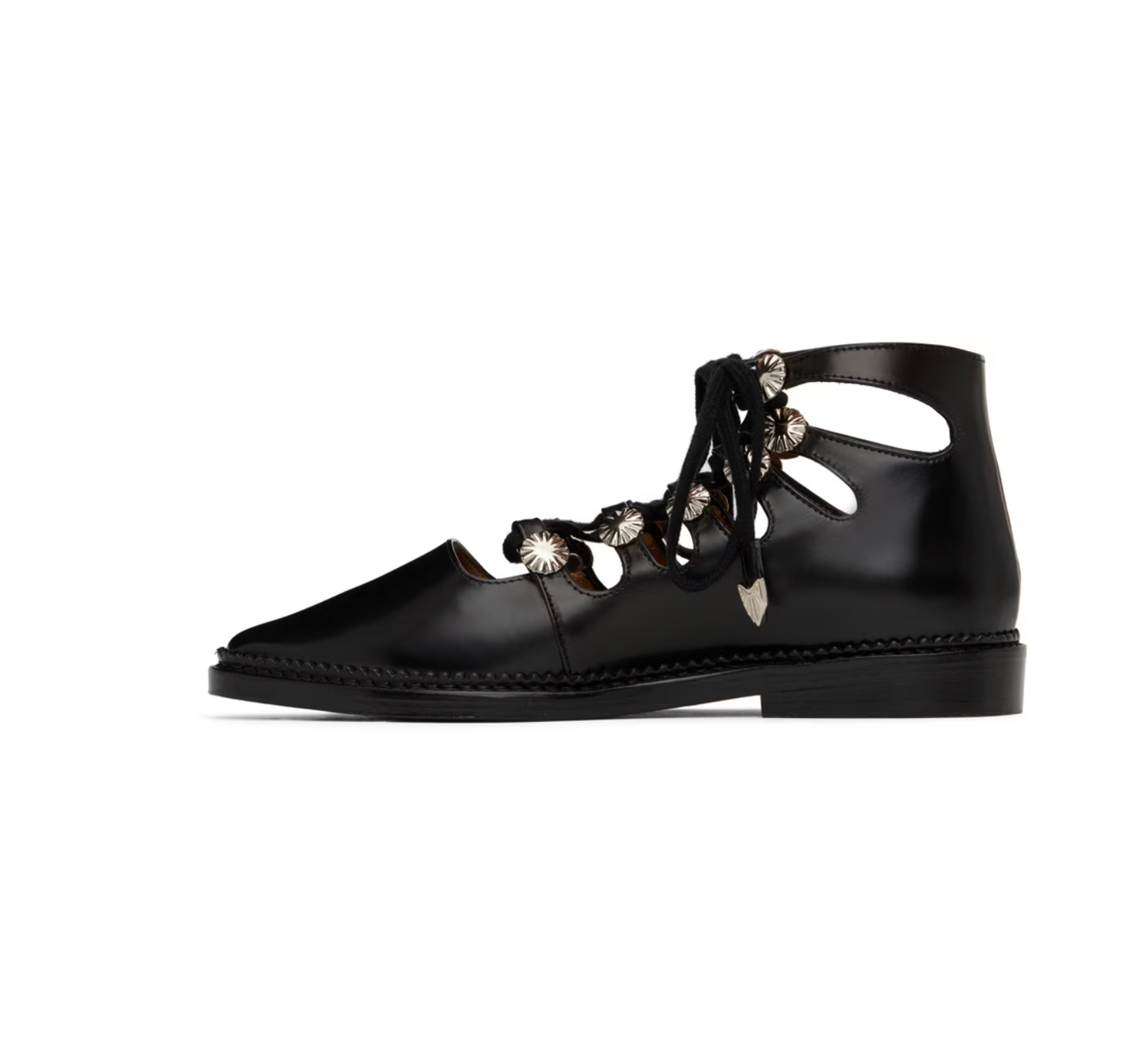 Toga Pulla Black Lace-Up Oxfords - MOODY ORANGES