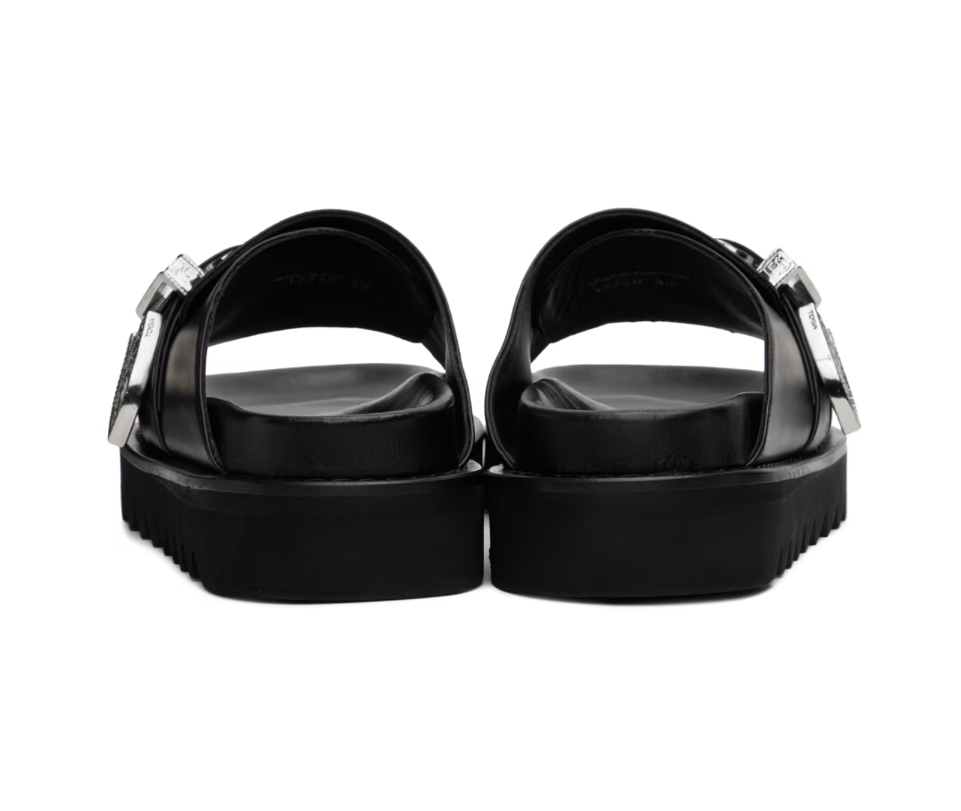 Toga Pulla Black Pin-Buckle Sandals - MOODY ORANGES
