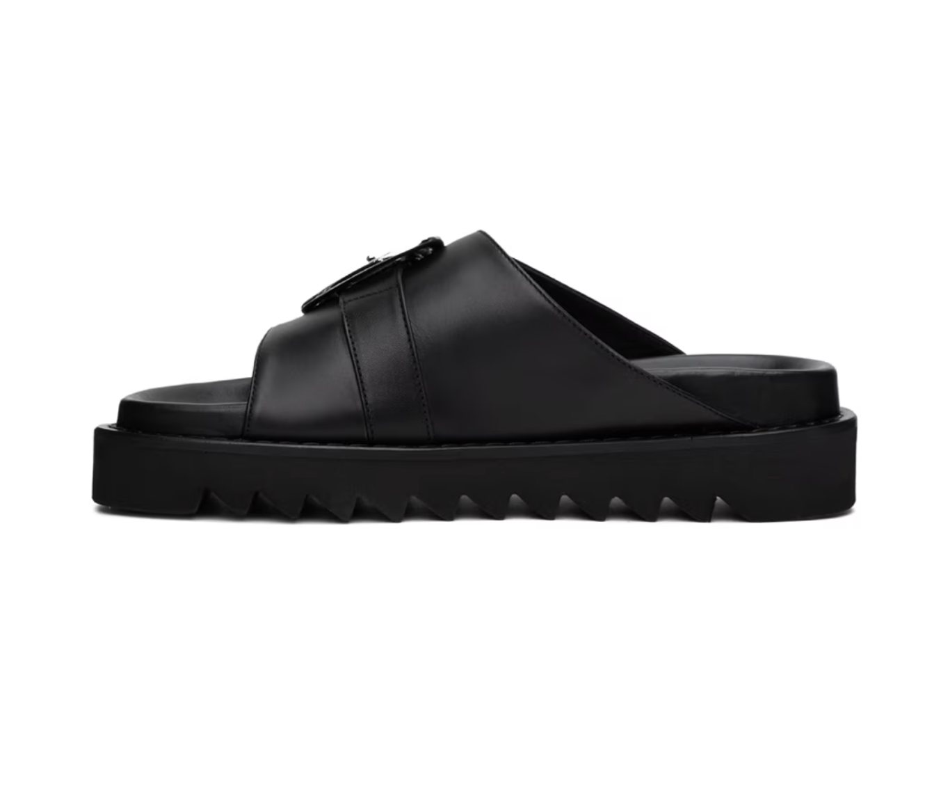 Toga Pulla Black Pin-Buckle Sandals - MOODY ORANGES