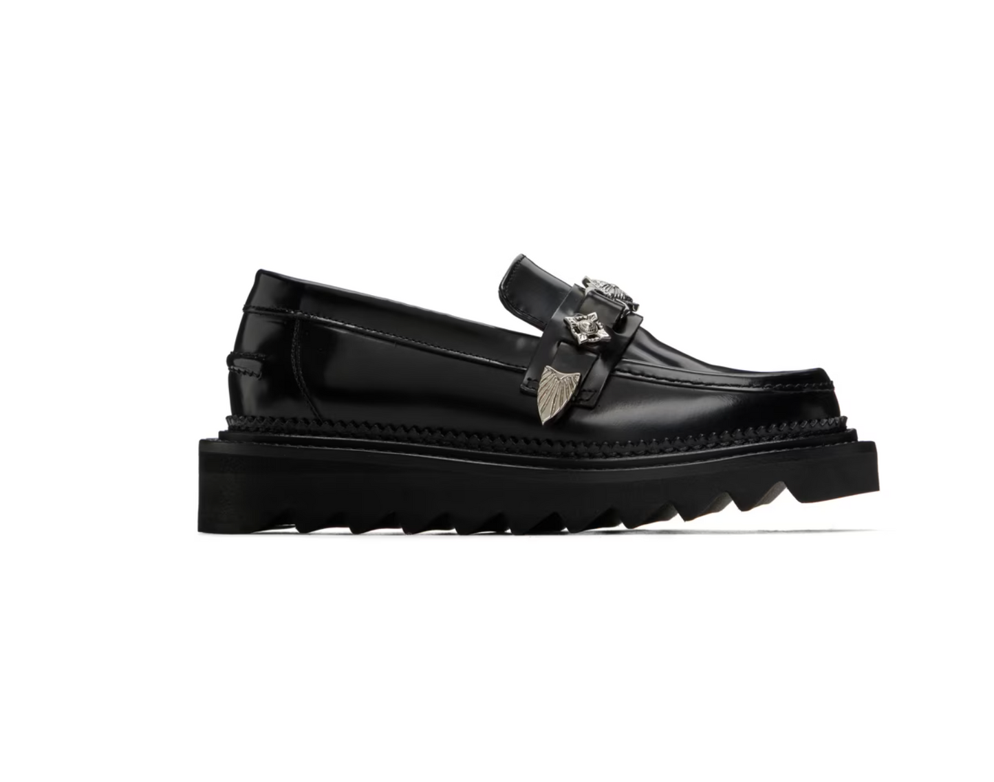 Toga Pulla Black Shark Loafers - MOODY ORANGES