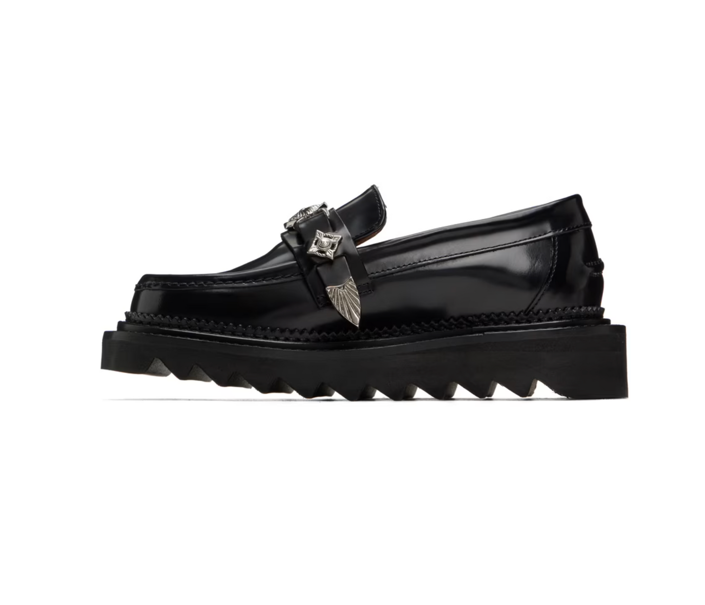 Toga Pulla Black Shark Loafers - MOODY ORANGES