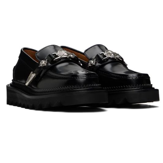 Toga Pulla Black Shark Loafers - MOODY ORANGES