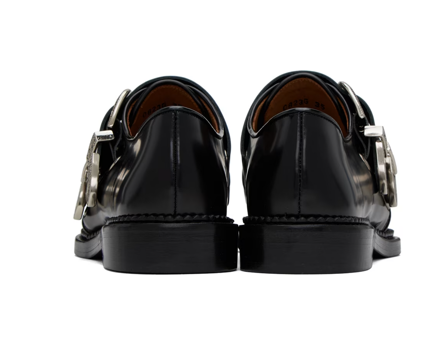 Toga Pulla Exclusive Black Derbys Shoes - MOODY ORANGES