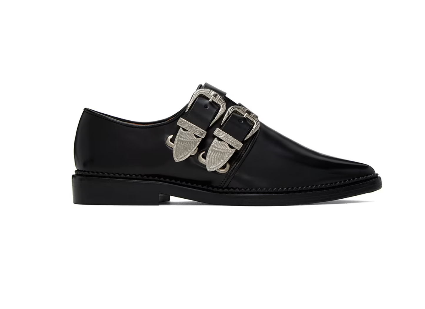 Toga Pulla Exclusive Black Derbys Shoes - MOODY ORANGES