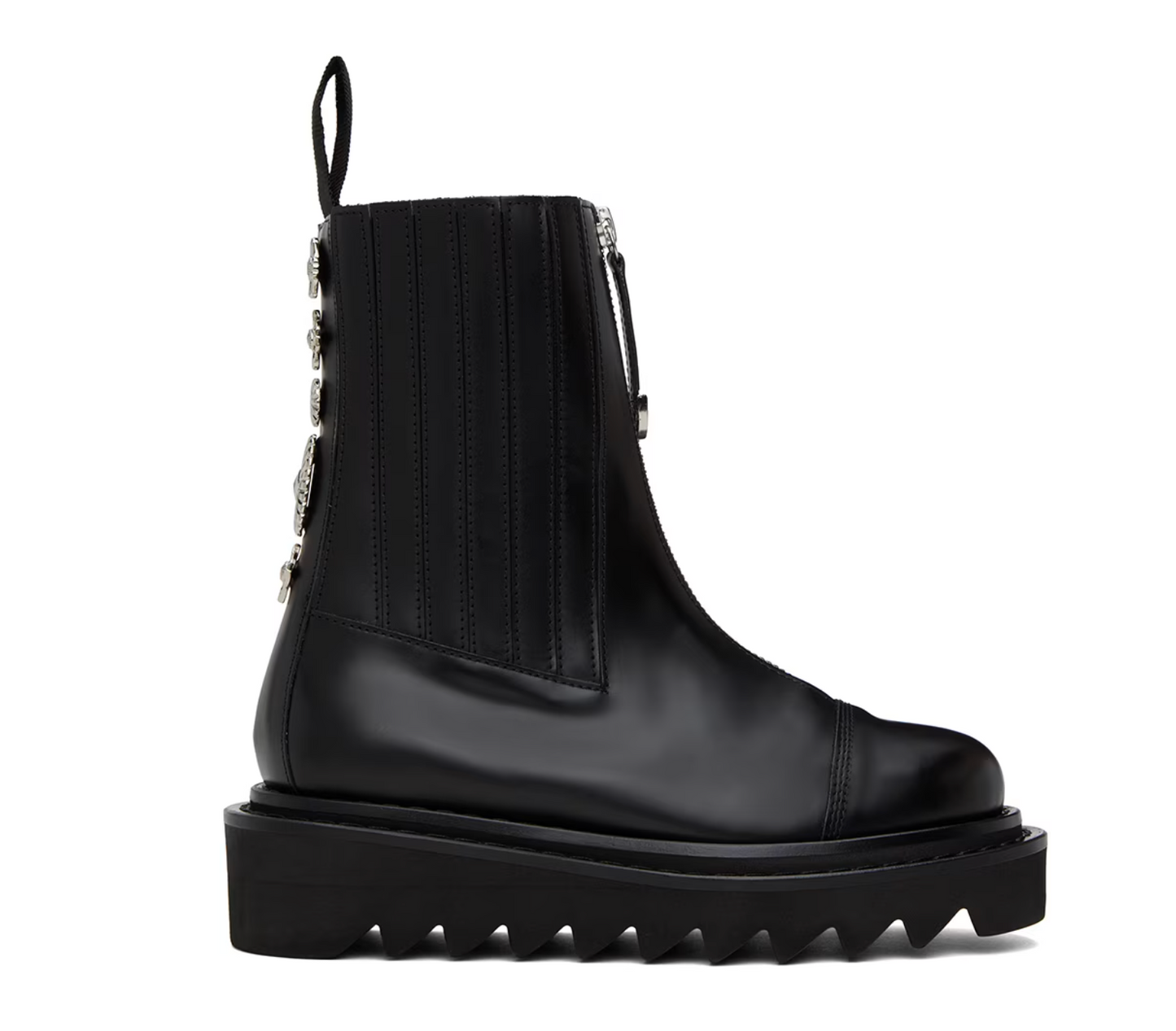 Toga Pulla Black Side Gore Boots - MOODY ORANGES