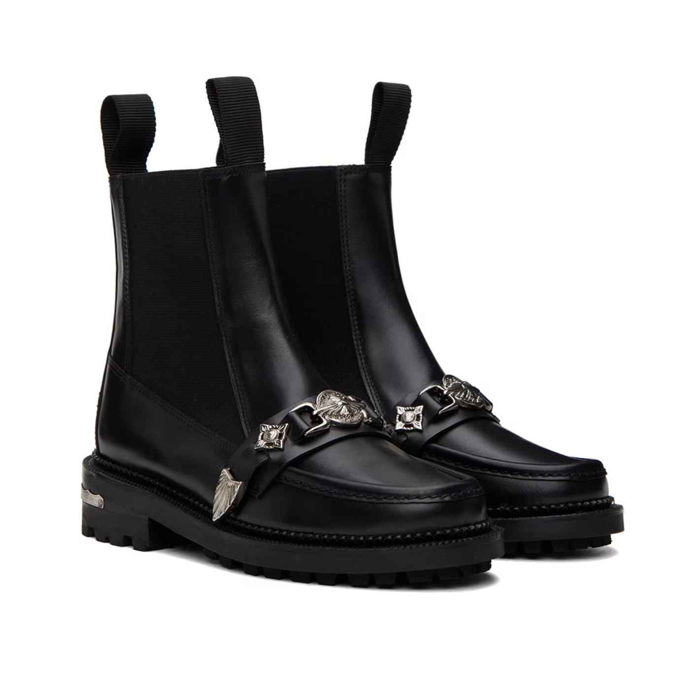 Toga Pulla Black Hardware Boots - MOODY ORANGES