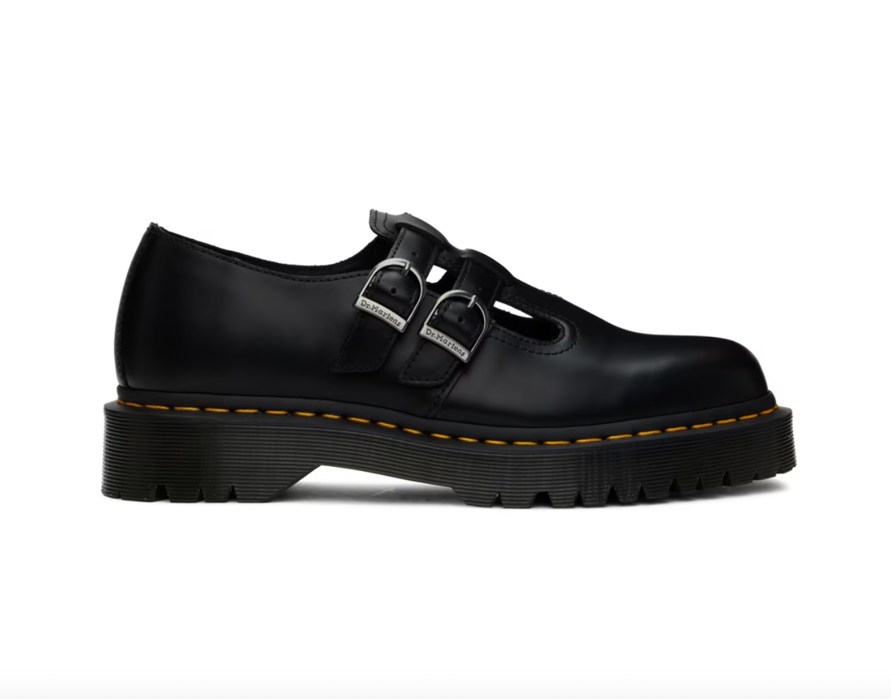 Dr. Martens Black 8065 II Bex Smooth Leather Platform Oxfords - MOODY ORANGES