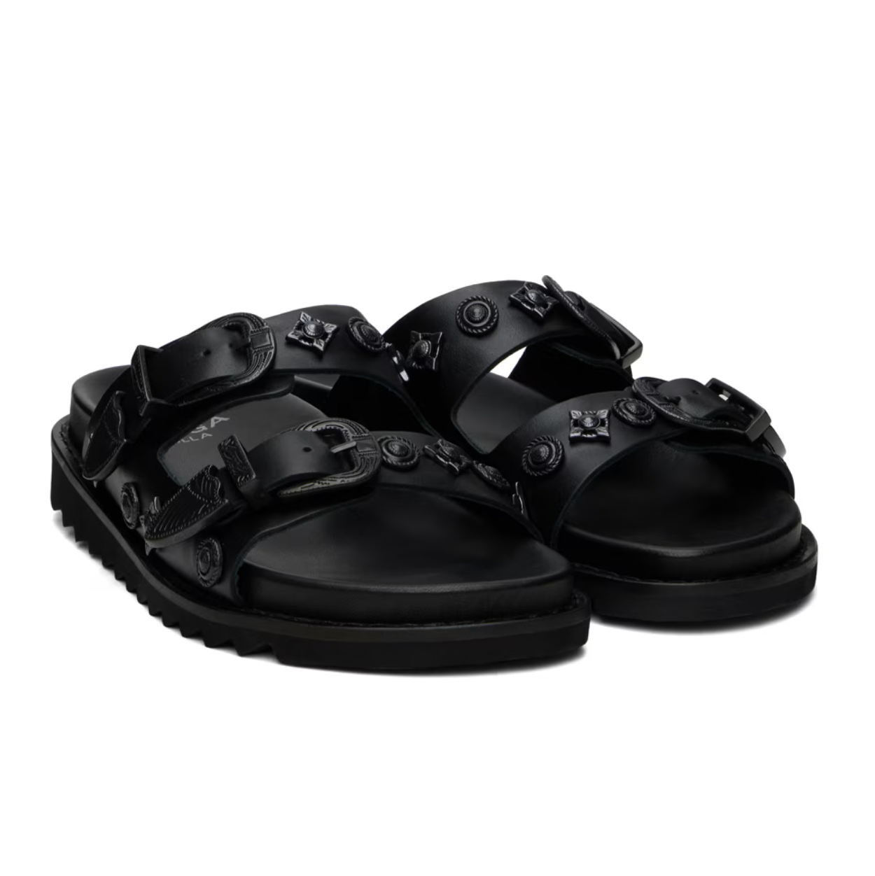Toga Pulla Black Buckle Sandals