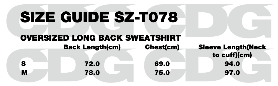 OVERSIZED LONG BACK SWEATSHIRT