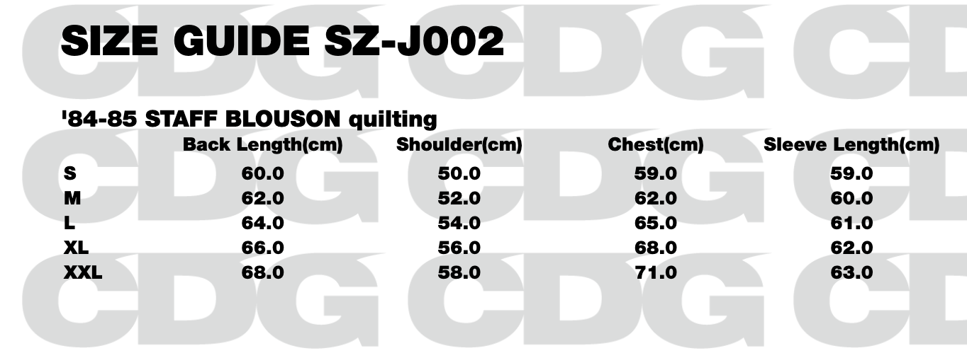 84-85 STAFF BLOUSON / QUILTED