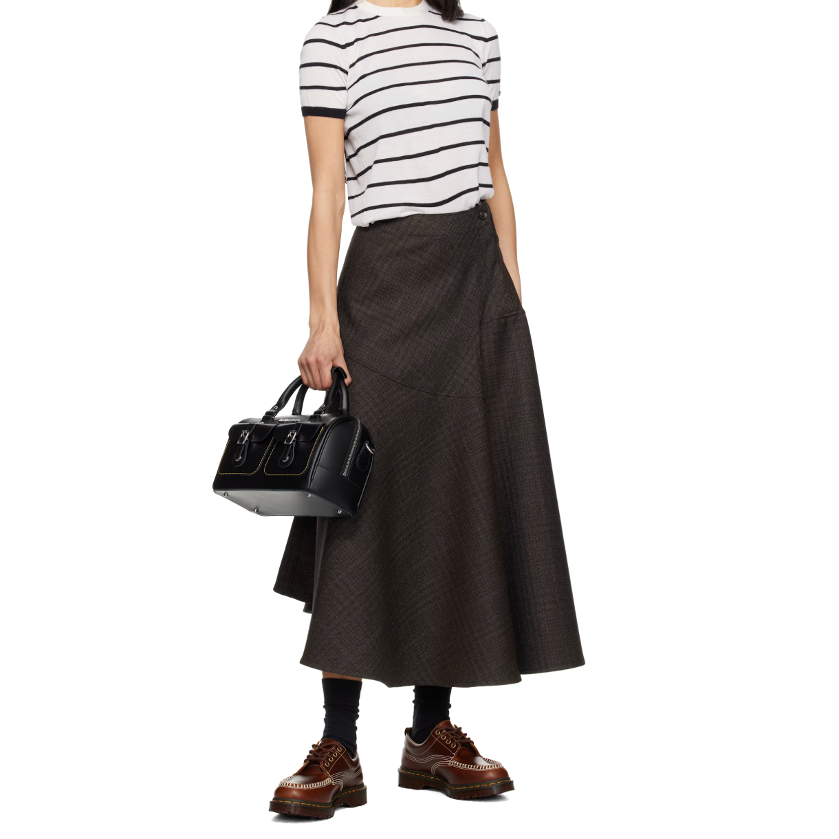 Dr. Martens Black Kieve Leather Top Handle Bag - MOODY ORANGES