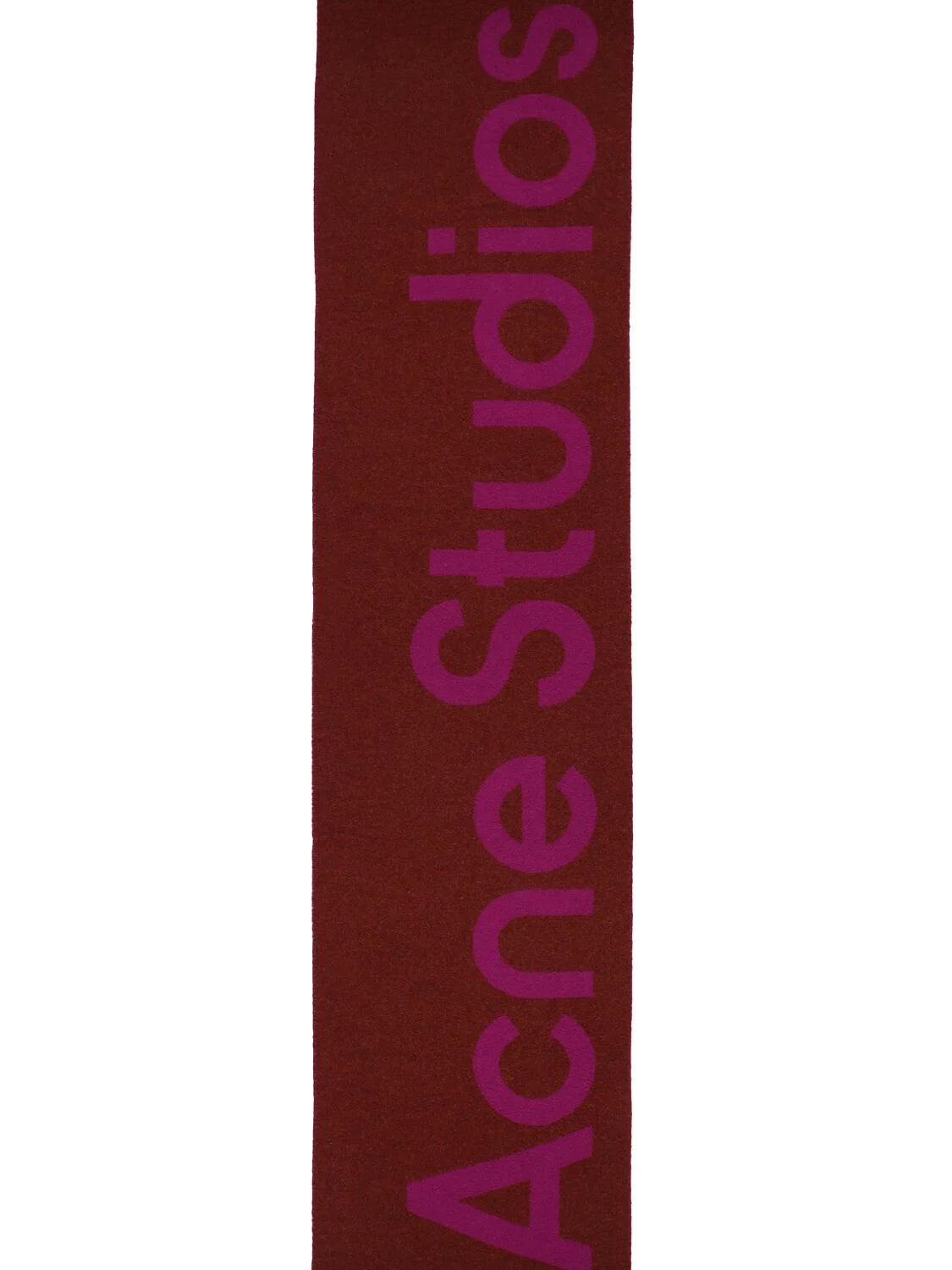 Acne Studios Acne logo wool scarf (Magenta/Red) - MOODY ORANGES