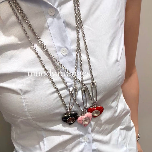 Vivienne Westwood Heart Pendant Watch Necklace