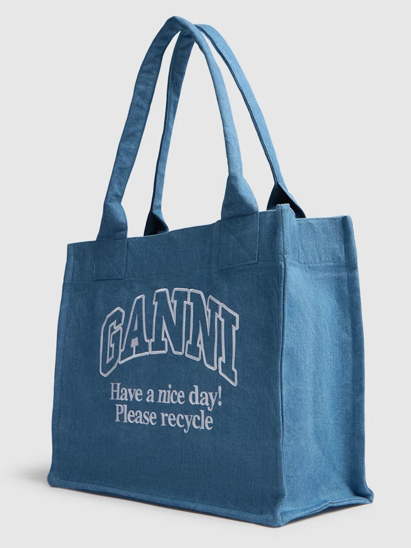 GANNI Denim Canvas Tote bag
