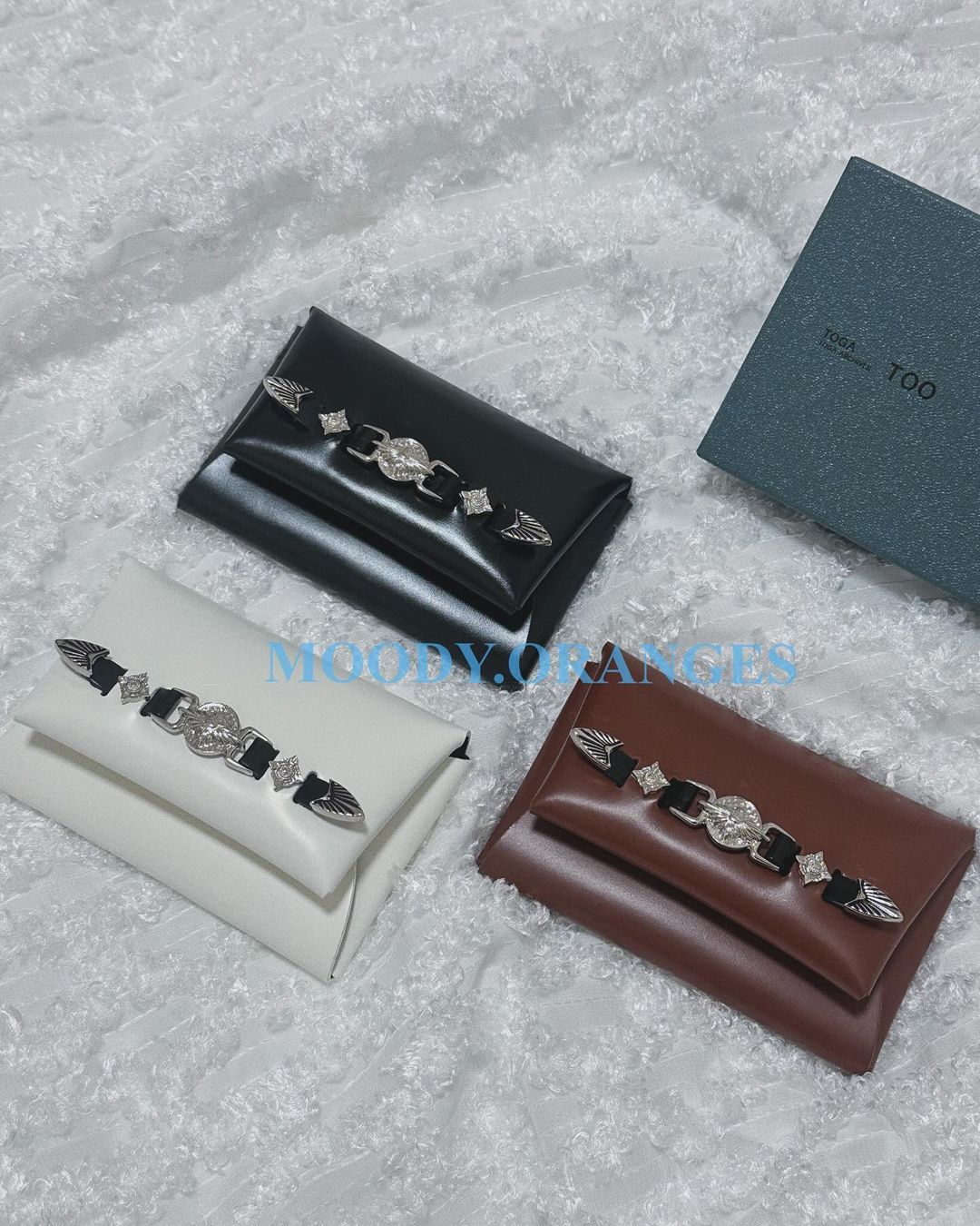 Toga Too Leather Card Case - MOODY ORANGES