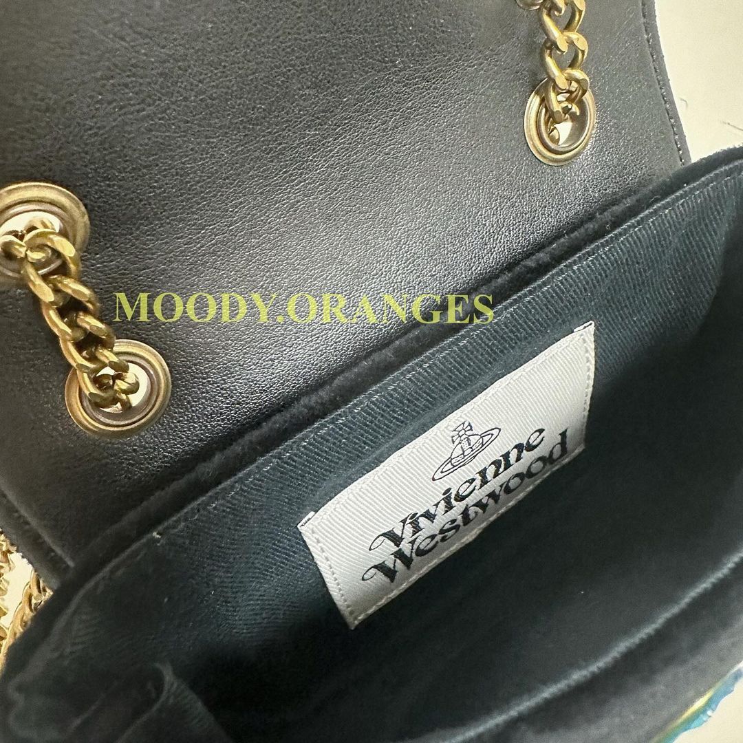 Vivienne Westwood Small Orb-plaque Purse Bag - MOODY ORANGES