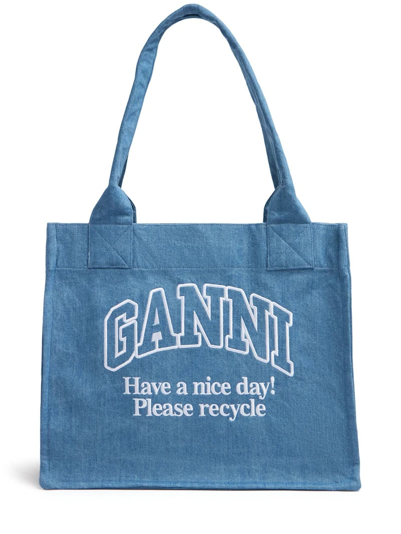 GANNI Denim Canvas Tote bag