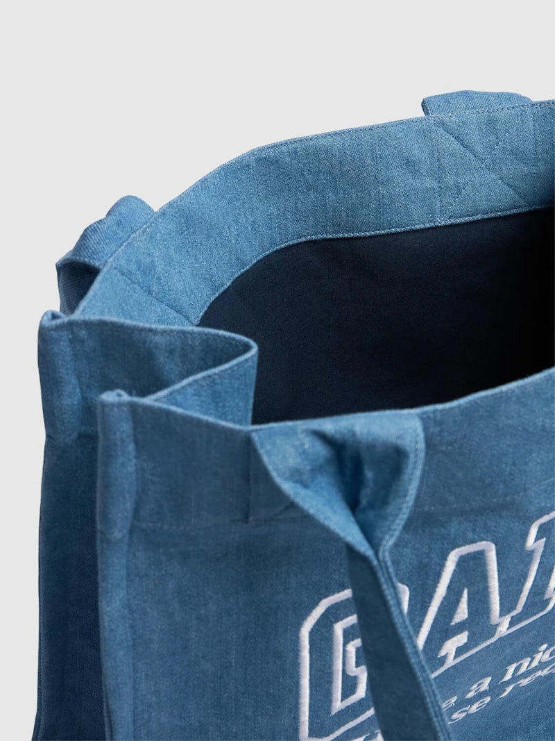 GANNI Denim Canvas Tote bag