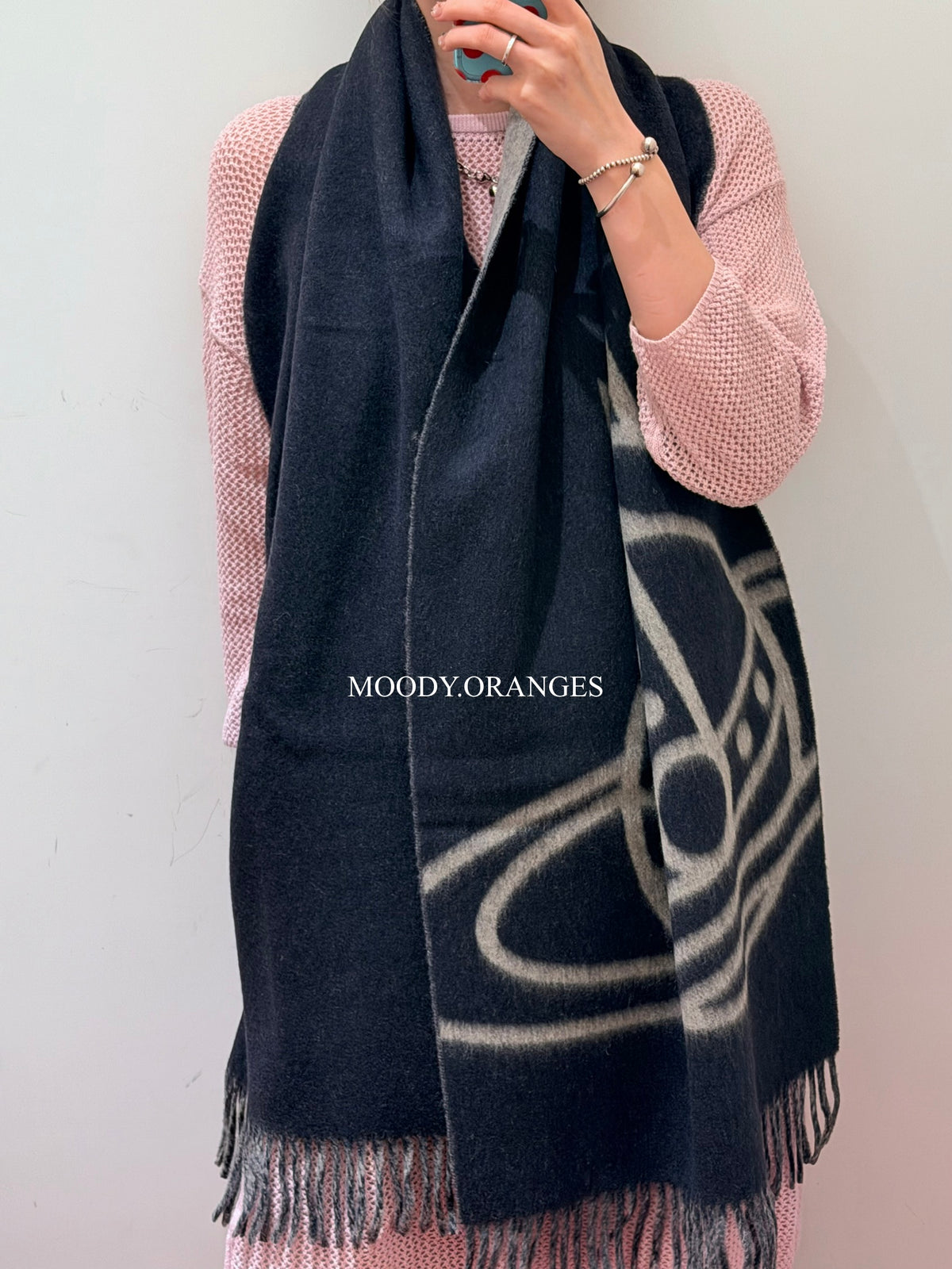 Vivienne Westwood Angle Size Orb Scarf - MOODY ORANGES
