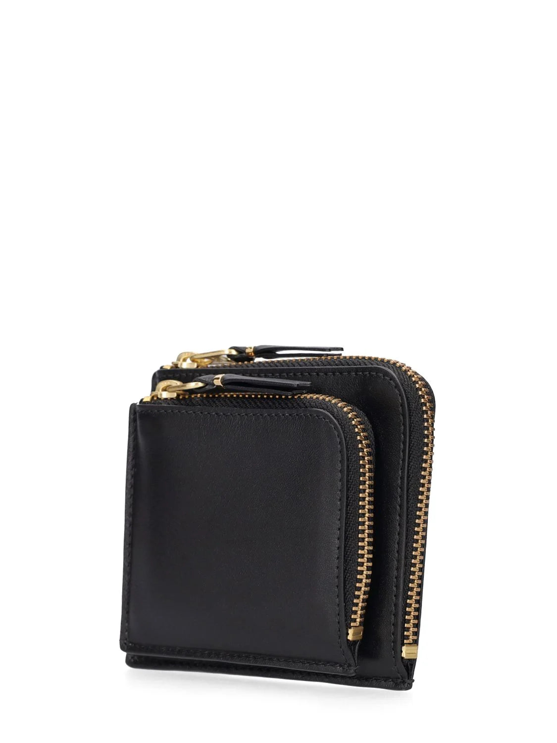 Comme des Garçons Wallet Black Outside pocket zip wallet - MOODY ORANGES