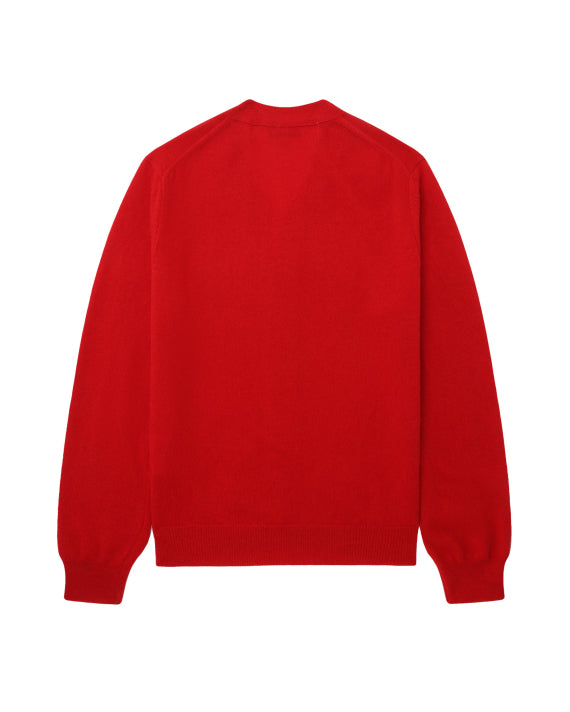 COMME des GARÇONS PLAY Rhinestone Logo Cardigan - Red