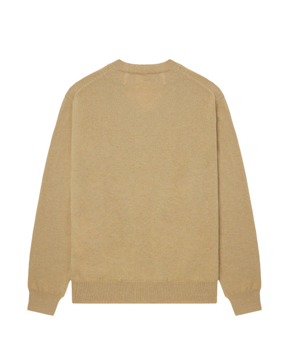 COMME des GARÇONS PLAY Rhinestone Logo Sweater - Beige