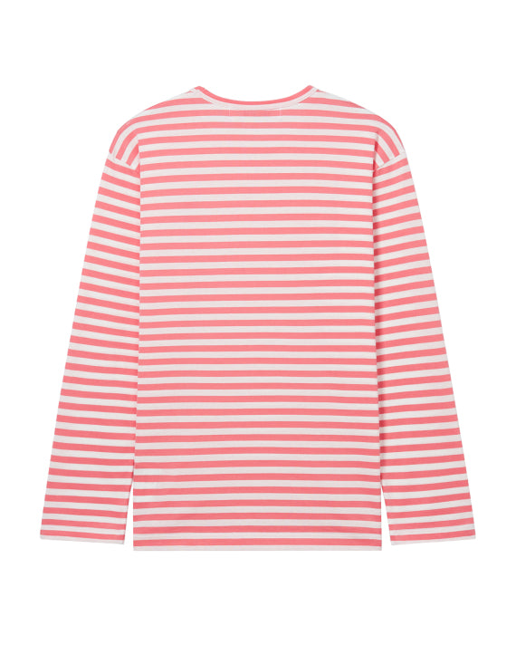 COMME des GARÇONS PLAY Heart Striped Tee - Pink