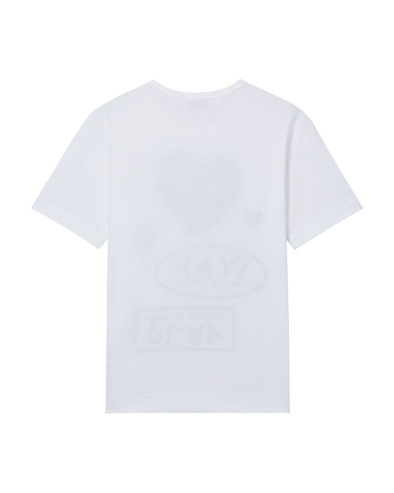 COMME des GARÇONS PLAY Multiple Logo Tee - White