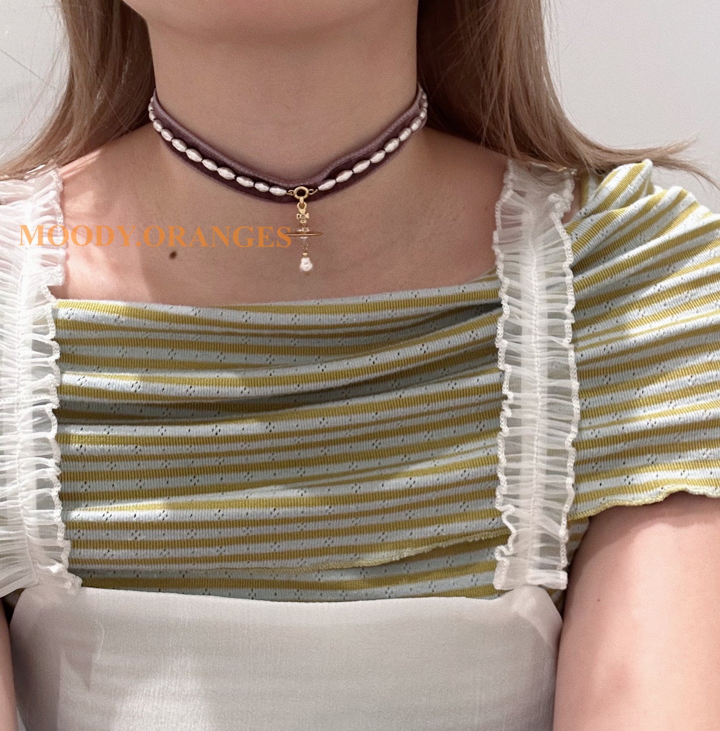 Vivienne Westwood Aleksa Velvet Pearl Choker