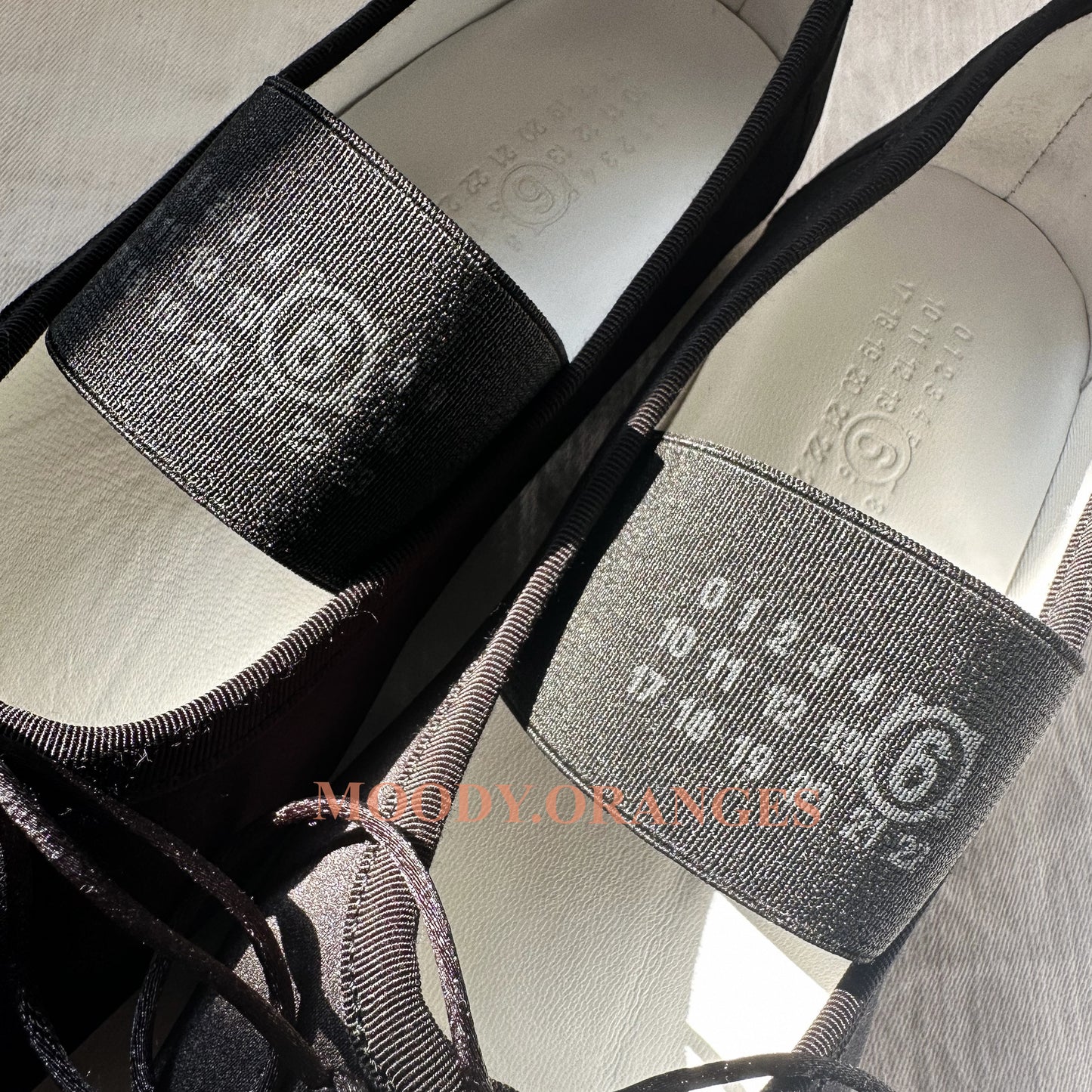 MM6 Maison Margiela Black Ballet flats