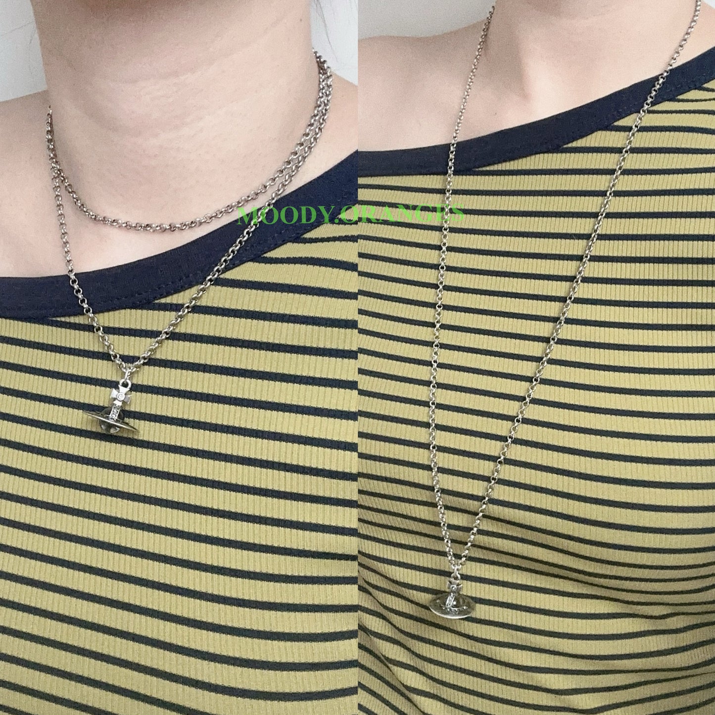 Vivienne Westwood Man Vintage Grey Orb Pendant Necklace - MOODY ORANGES