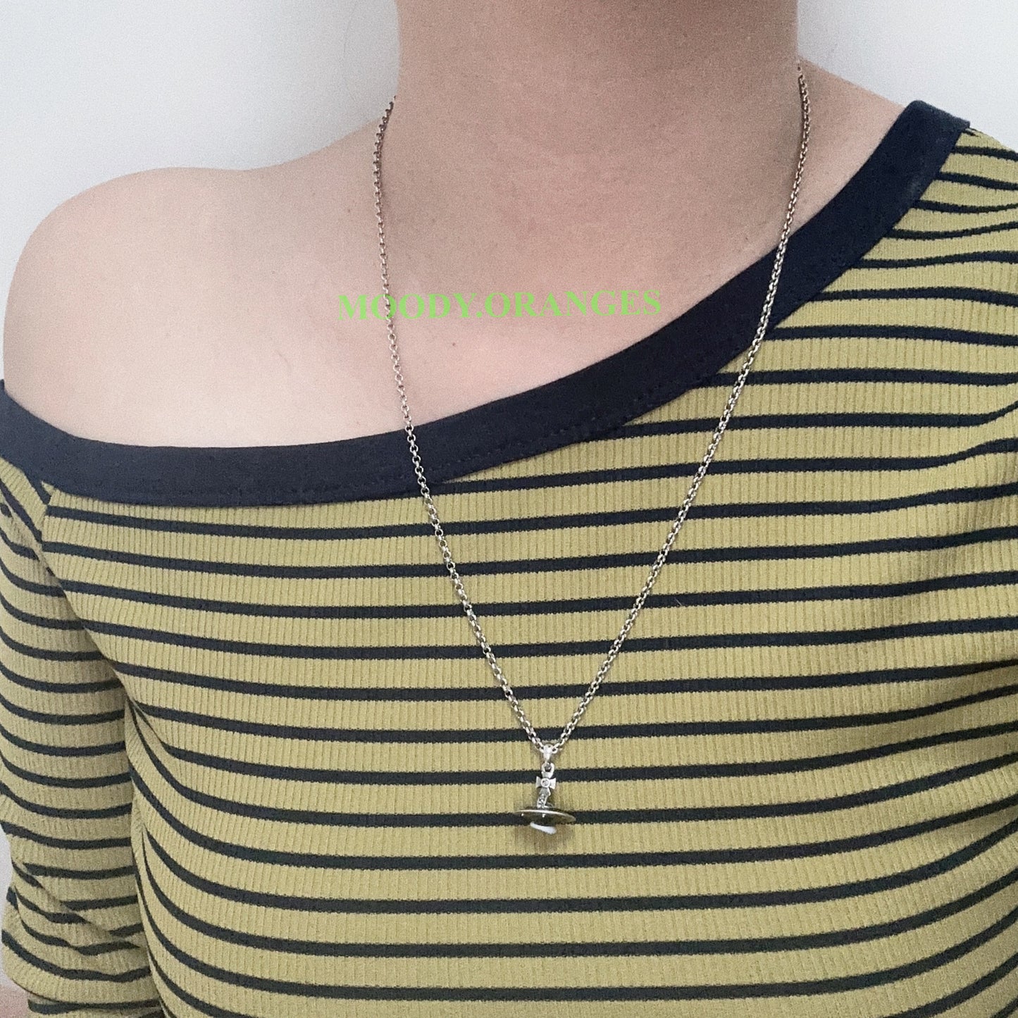 Vivienne Westwood Man Vintage Grey Orb Pendant Necklace